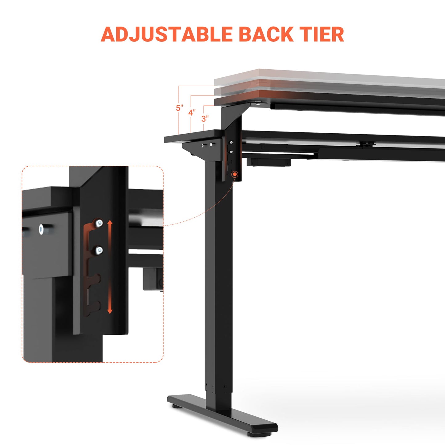 FlexiSpot 55"x28" 2-Tier Home Office Height Adjustable Standing Desk