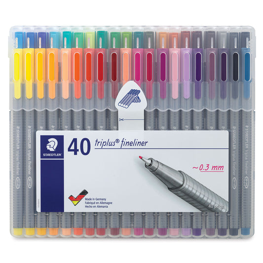 Staedtler Triplus Fineliner Pen - Assorted Colors, Set of 40