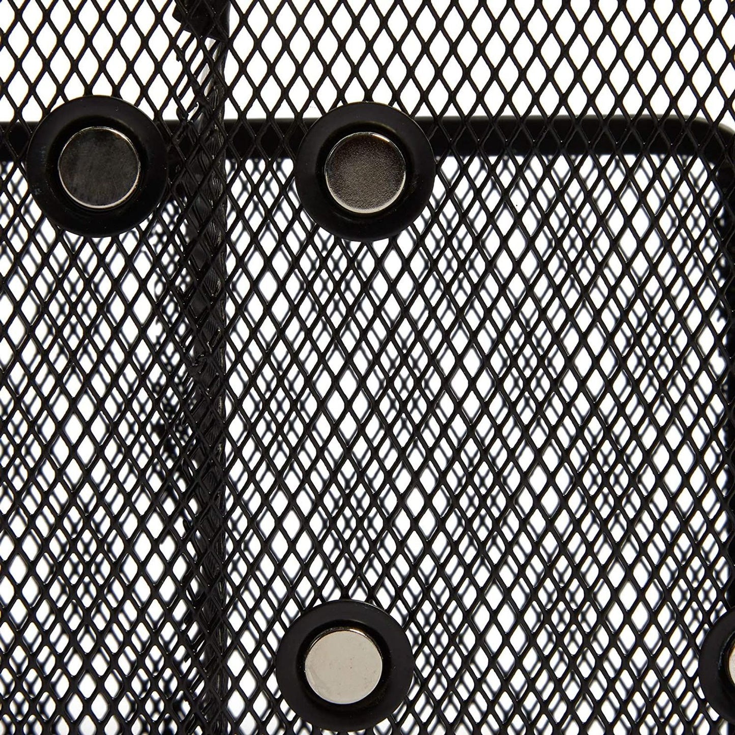 Magnetic Mesh Pen Holder 3 Compartments for Whiteboard Refrigerator Locker Home Office School, Large, 10.5"