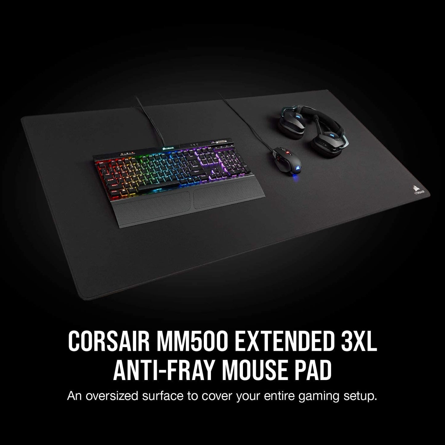 CORSAIR MM350 - Premium Anti-Fray Extra Thick Cloth Gaming Mouse Pad - Extended XL, Graphic