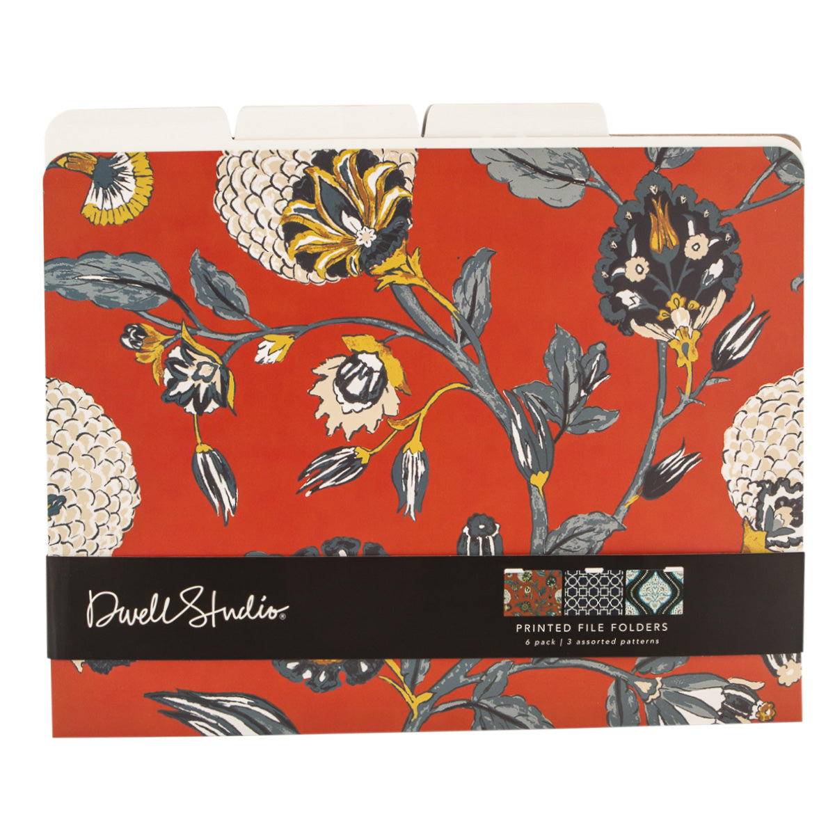 Dwell Studio Decorative File Folders Letter Size Patterns, 6 Pack