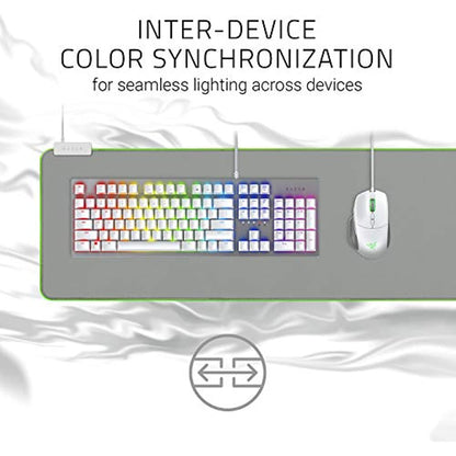 Razer Goliathus Extended Chroma Gaming Mouse Pad: Customizable Chroma Rgb Lighting - Mercury White