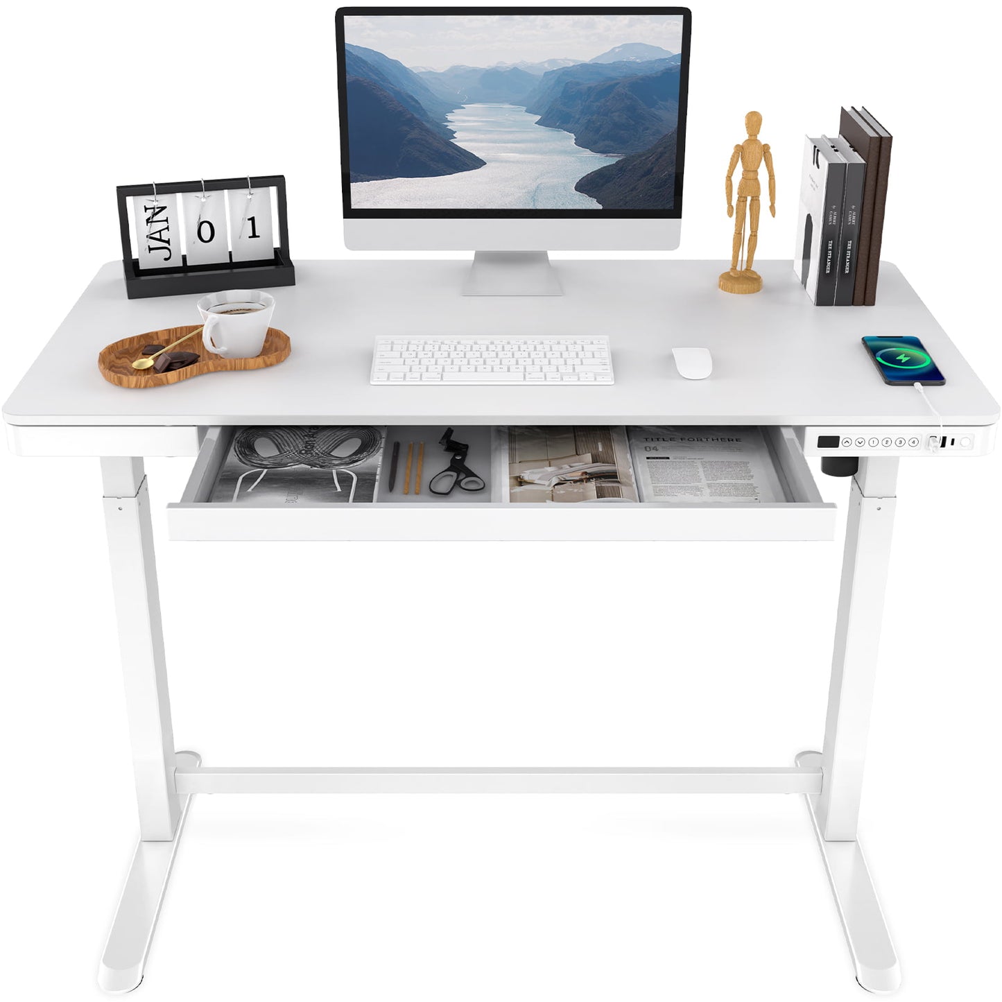 FlexiSpot 48" W Home Office Height Adjustable Standing Desk