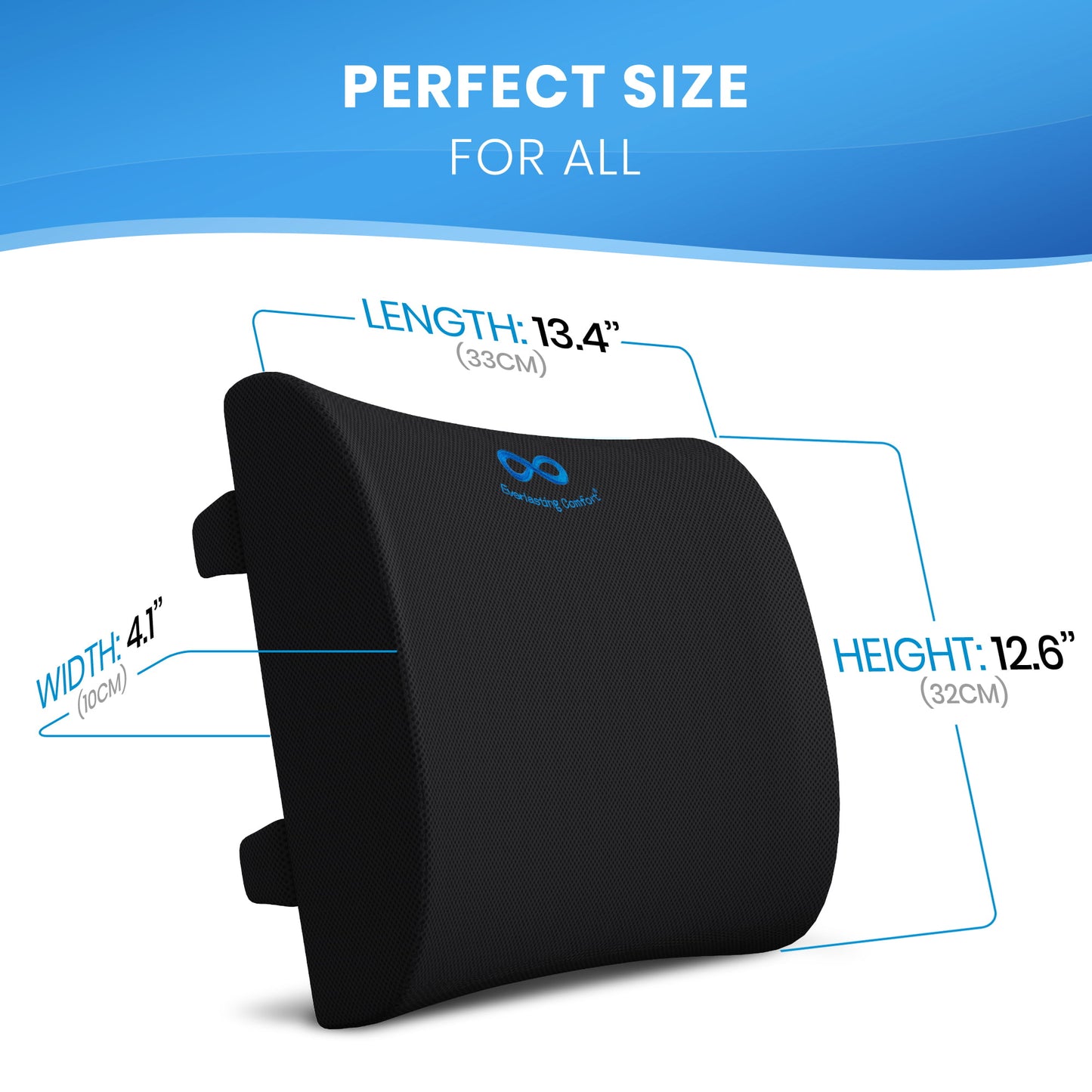 Everlasting Comfort Lumbar Support Pillow for Office Desk Chair