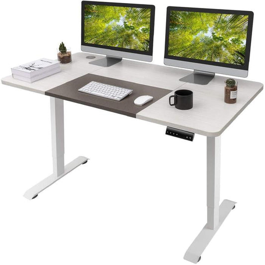 Vineego Electric Standing Desk Height Adjustable Office Desk with 55” x 27.5”