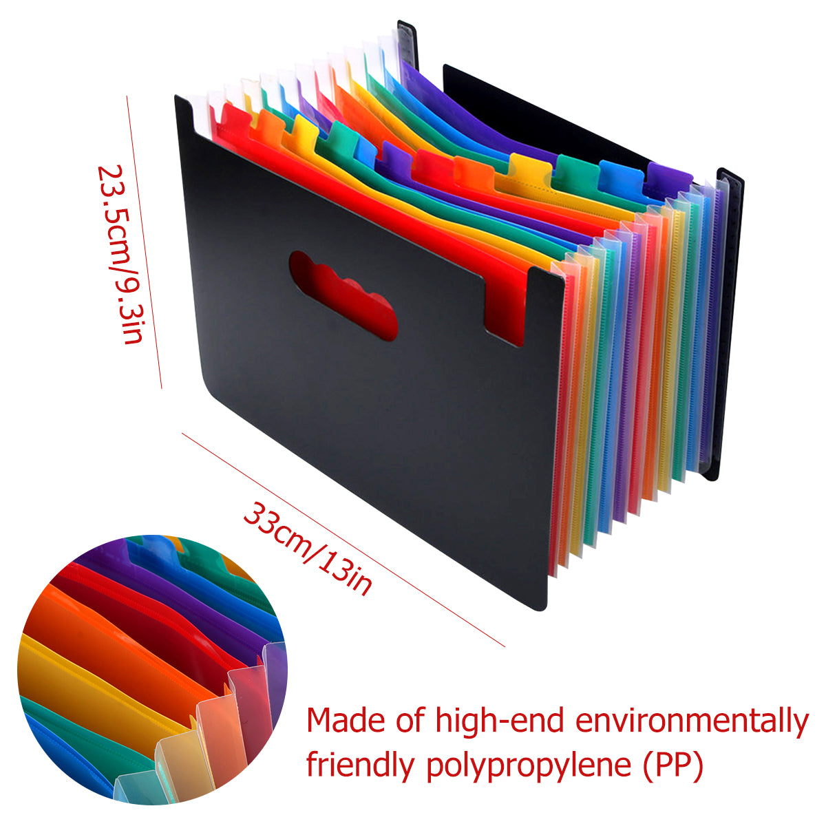 12 Pockets Expanding File Folder Portable Accordion Organizer for Document Paperwork Tax Bill or Receipt