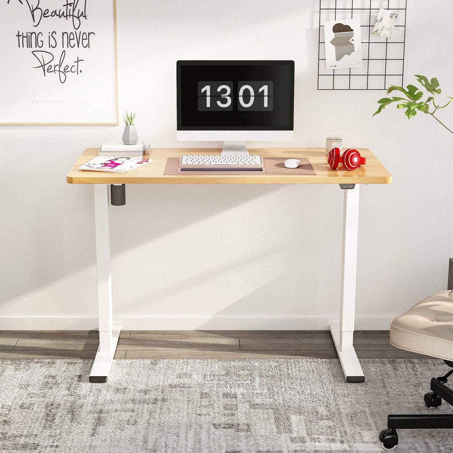 FlexiSpot Home Office Electric Height Adjustable Standing Desk 48" x 30"