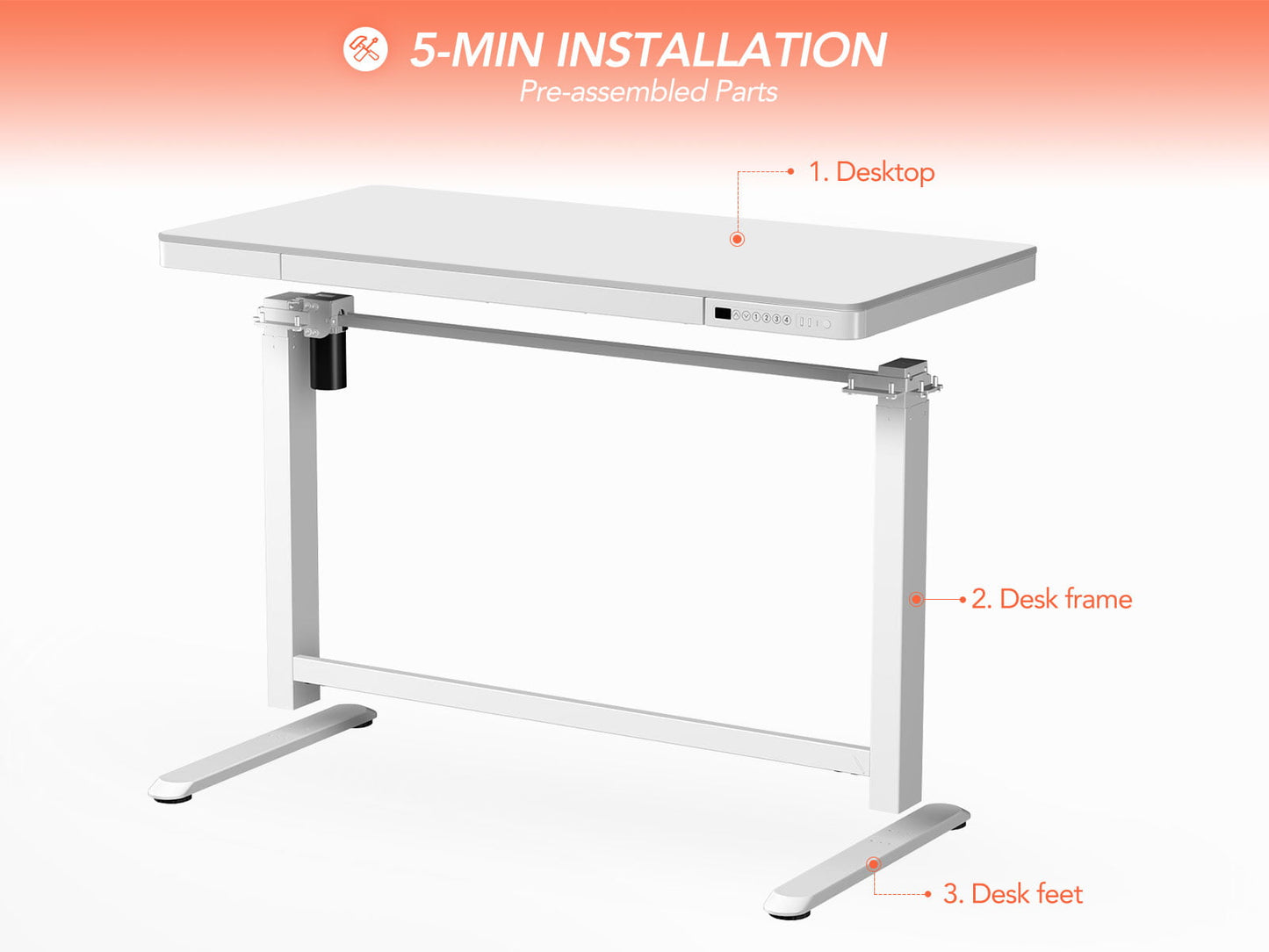 FlexiSpot 48" W Home Office Height Adjustable Standing Desk