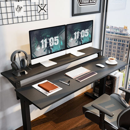 FlexiSpot 55"x28" 2-Tier Home Office Height Adjustable Standing Desk