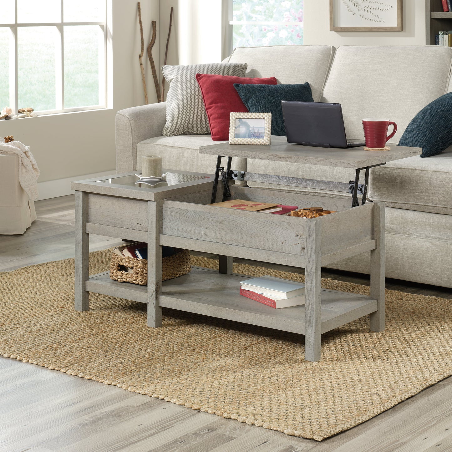 Sauder Cottage Road Lift-top Coffee Table, Mystic Oak Finish