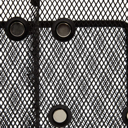 Magnetic Mesh Pen Holder 3 Compartments for Whiteboard Refrigerator Locker Home Office School, Large, 10.5"