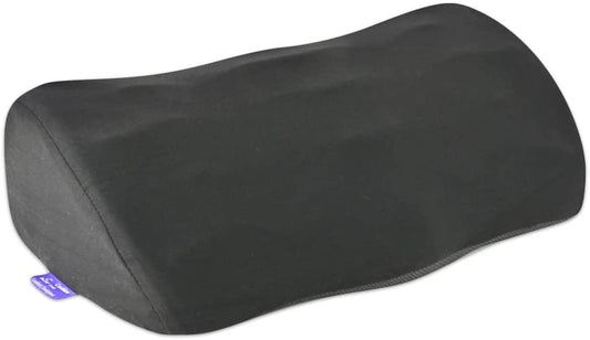 Cushion Lab Ergonomic Foot Rest for Under Desk – Patented Massage Ridge Design Memory Foam Foot Stool Pillow for Work, Home, Gaming, Computer, Office Chair – Footrest for Back & Hip Pain Relief