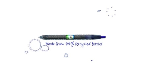 Pilot, PIL36621, Bottle to Pen (B2P) B2P BeGreen Fine Point Gel Pens, 5 / Pack