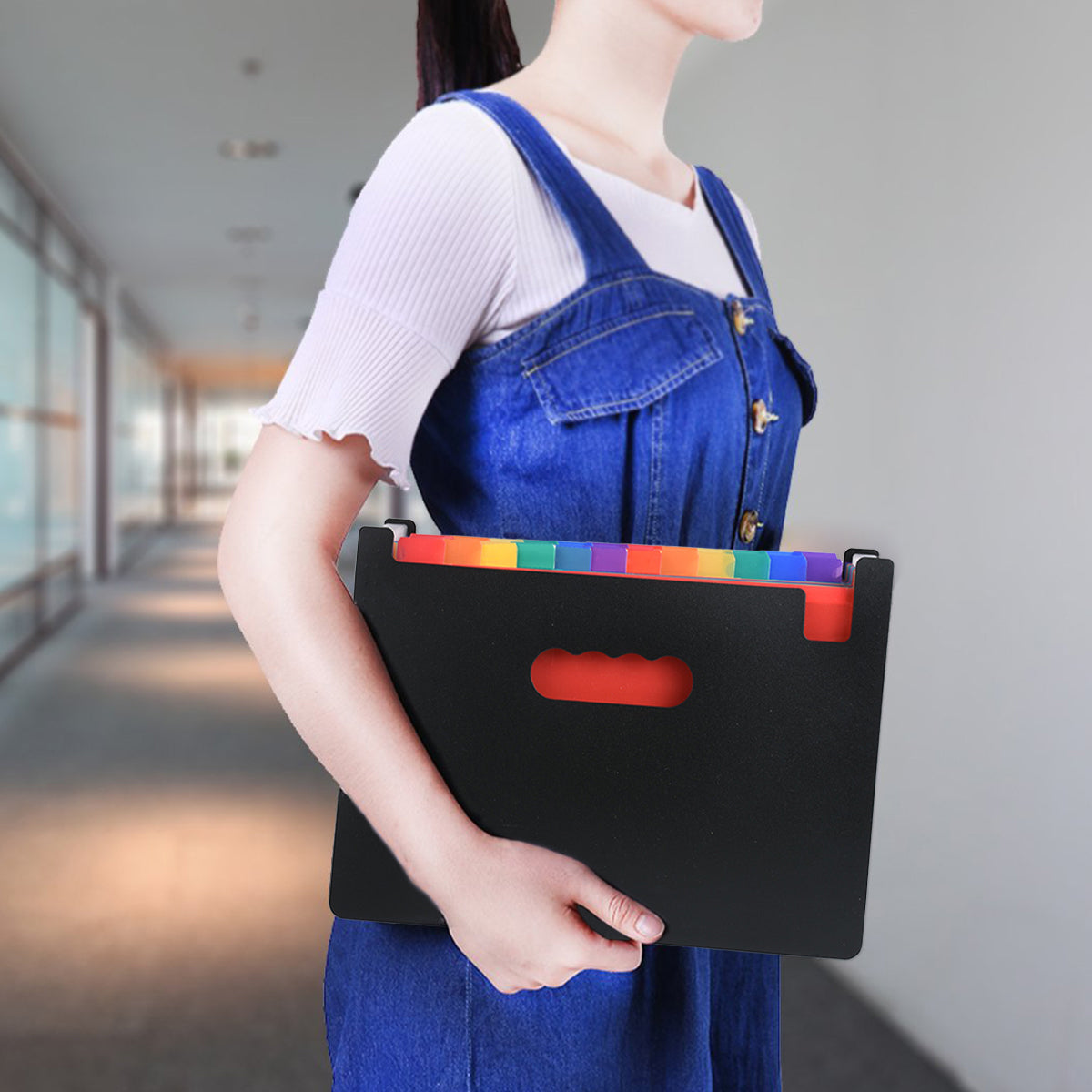 12 Pockets Expanding File Folder Portable Accordion Organizer for Document Paperwork Tax Bill or Receipt