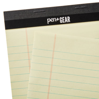Pen+Gear Jr. Legal Pads, Canary Color Paper, 5" X 8", Wide Ruled, 50 Sheets, 3 Count