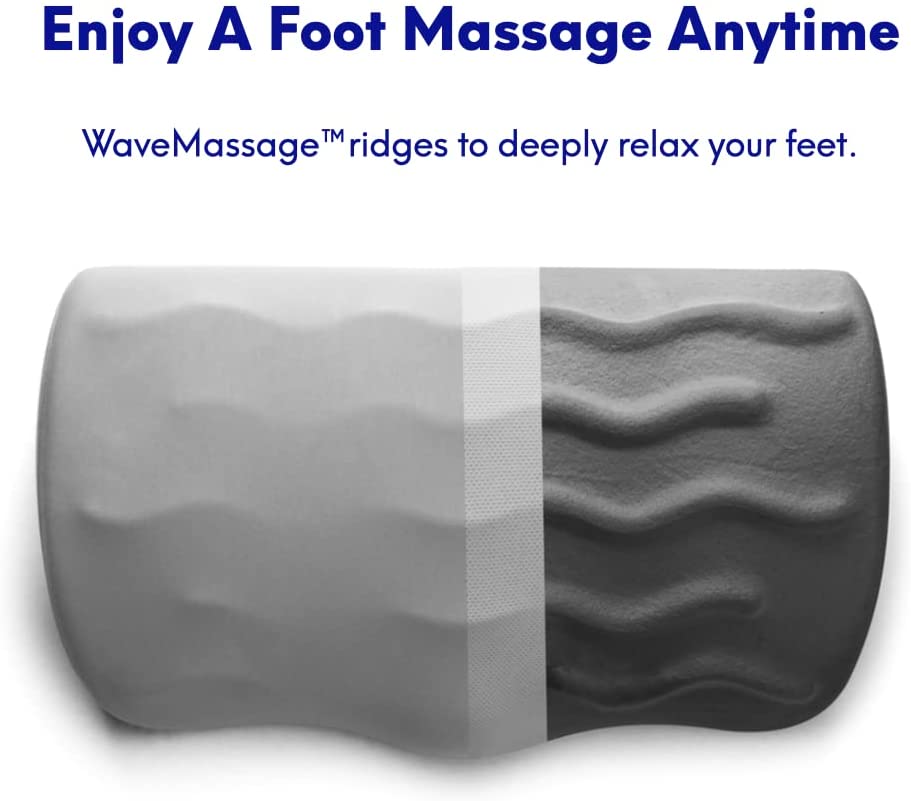 Cushion Lab Ergonomic Foot Rest for Under Desk – Patented Massage Ridge Design Memory Foam Foot Stool Pillow for Work, Home, Gaming, Computer, Office Chair – Footrest for Back & Hip Pain Relief