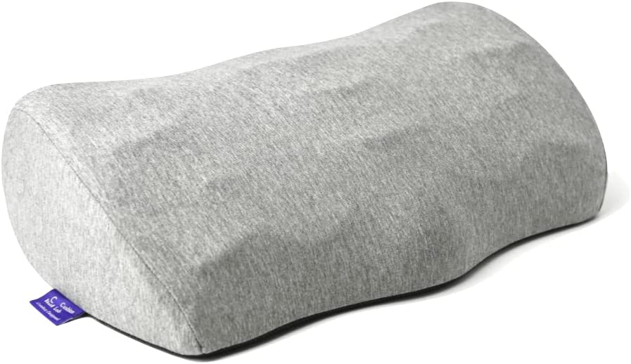 Cushion Lab Ergonomic Foot Rest for Under Desk – Patented Massage Ridge Design Memory Foam Foot Stool Pillow for Work, Home, Gaming, Computer, Office Chair – Footrest for Back & Hip Pain Relief