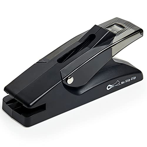 OfficeGoods No Slip Clip Dispenser Staple Free Paper Fastener with 40 Clips
