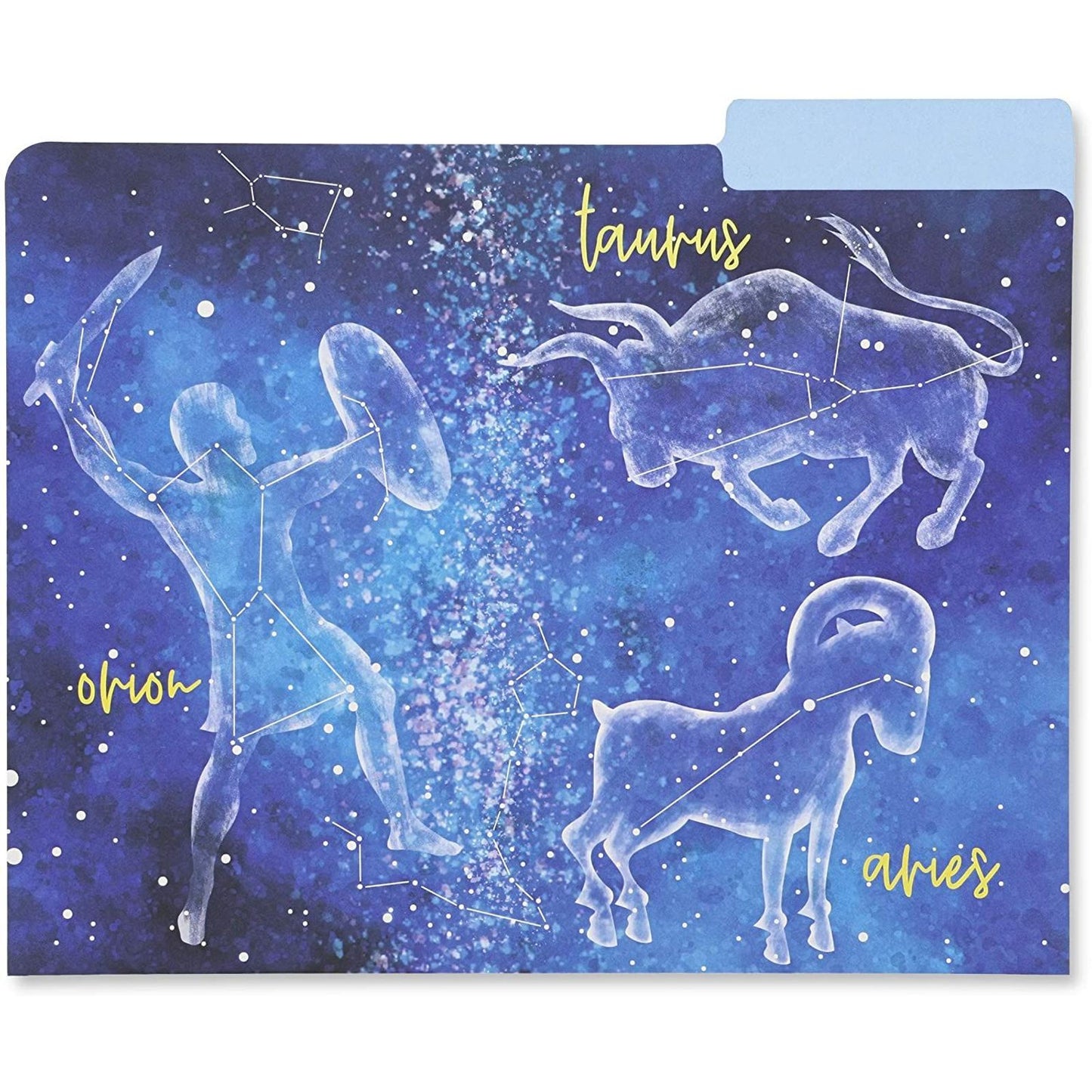 12-Pack Zodiac Constellation File Folders, Letter Size, 6 Designs