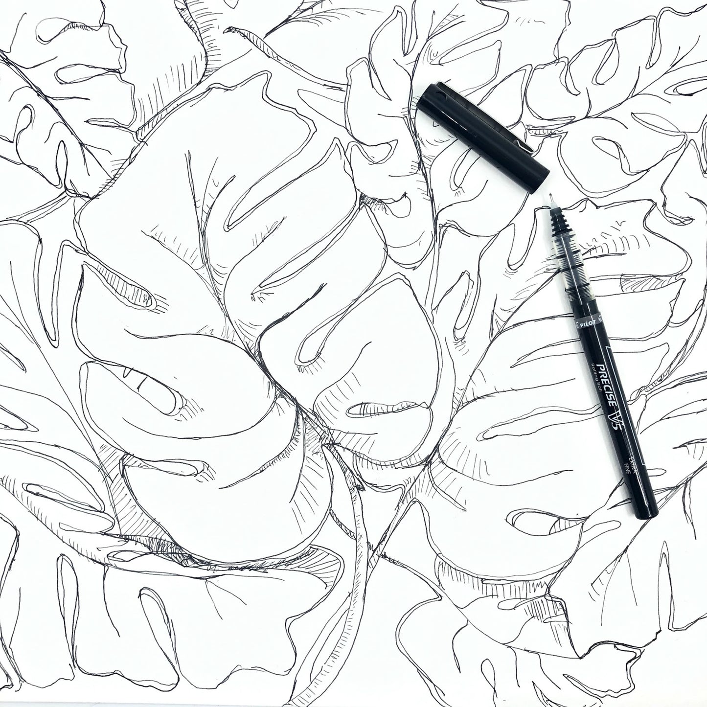 Pilot Precise V5 Deco Collection Premium Rolling Ball Stick Pens, Extra Fine Point (0.5 mm), Black Ink, 2 Count 55616003