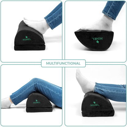 NINEL Foot Rest - Ergonomic Memory Foam Office Foot Rest - Home Office Desk Accessories
