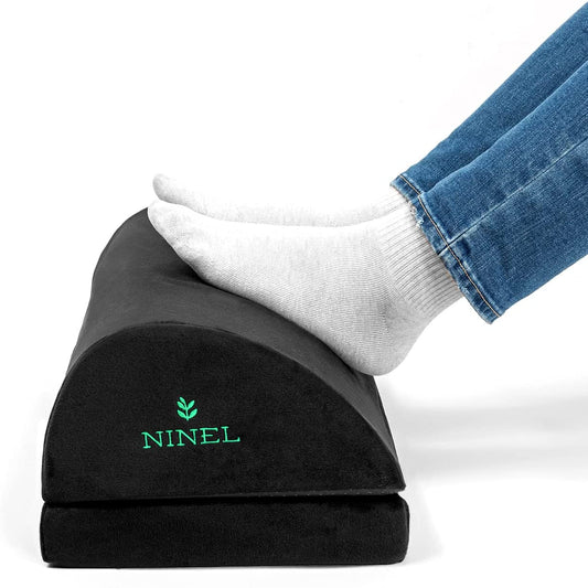 NINEL Foot Rest - Ergonomic Memory Foam Office Foot Rest - Home Office Desk Accessories