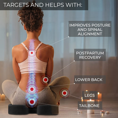 Everlasting Comfort Seat Cushion for Tailbone Pain Relief - Office Chair Cushion w/Premium ComfortFoam™ for All-Day Sitting Support - Coccyx, Sciatica Pain Relief Pillow for Desk Chair, Car Seat