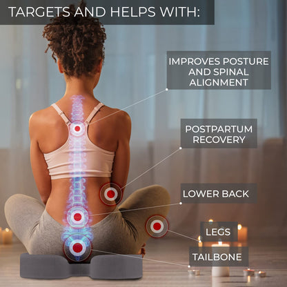 Everlasting Comfort Seat Cushion for Tailbone Pain Relief - Office Chair Cushion w/Premium ComfortFoam™ for All-Day Sitting Support - Coccyx, Sciatica Pain Relief Pillow for Desk Chair, Car Seat