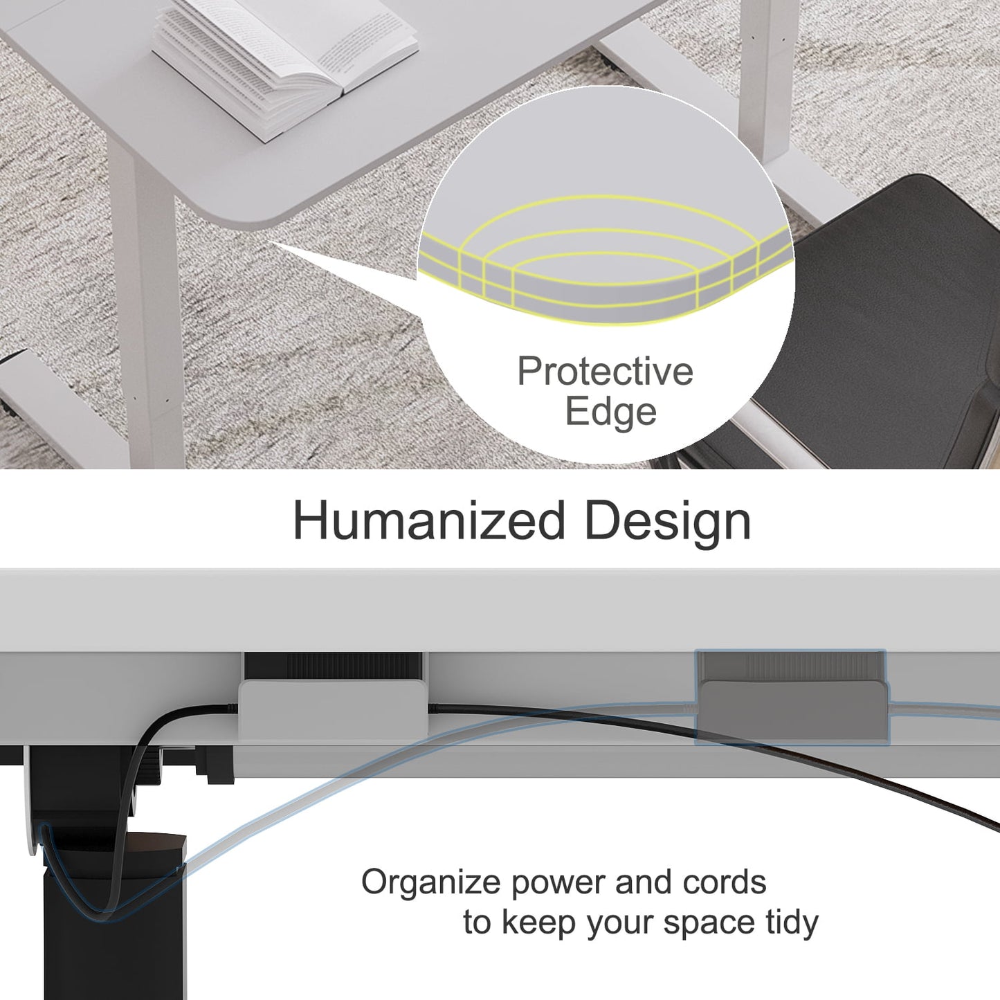 Furmax 40" x 24" Home Office Electric Height Adjustable Standing Desk