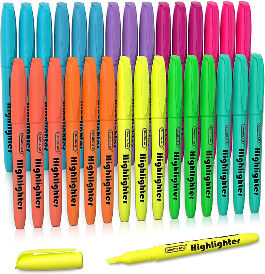 Highlighters, Shuttle Art 30 Pack Highlighters Assorted Colors, 10 Colors Chisel Tip Dry-Quickly Non-Toxic Highlighter Markers for Adults Kids Highlighting in the Home School Office