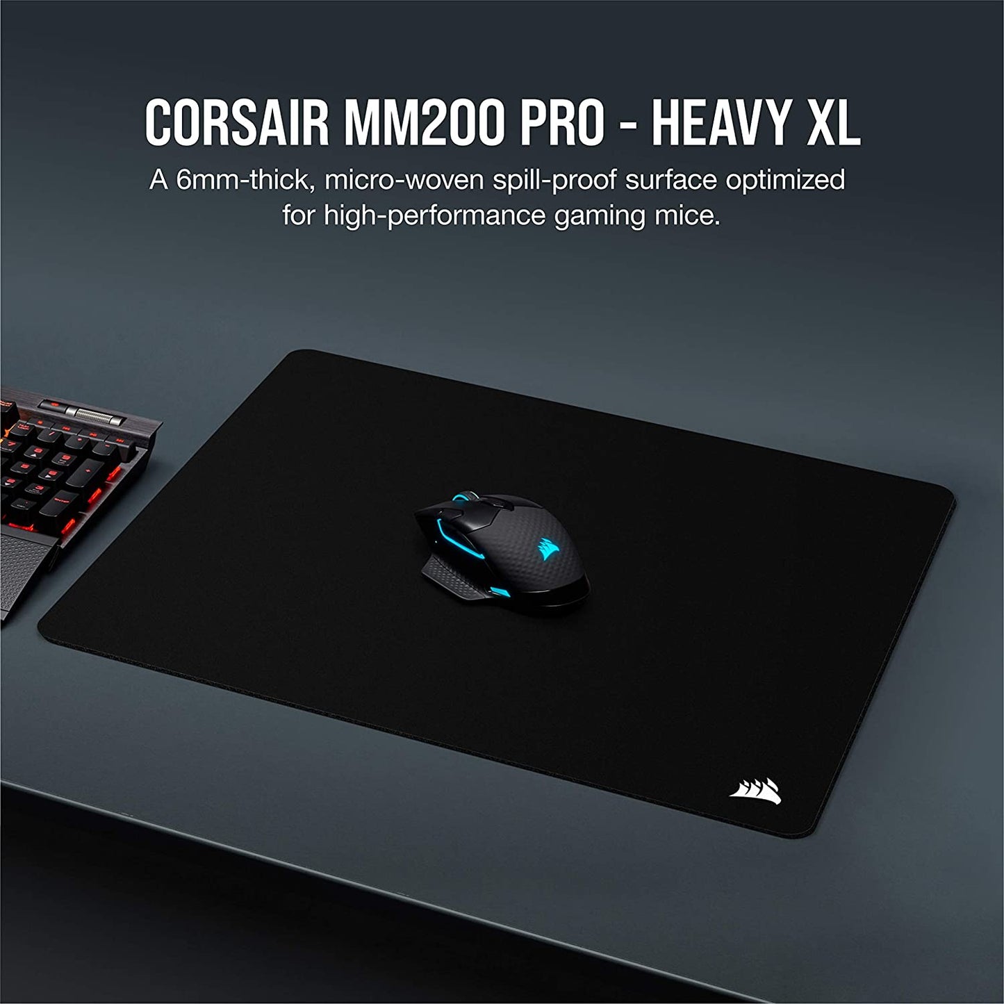 CORSAIR MM350 - Premium Anti-Fray Extra Thick Cloth Gaming Mouse Pad - Extended XL, Graphic