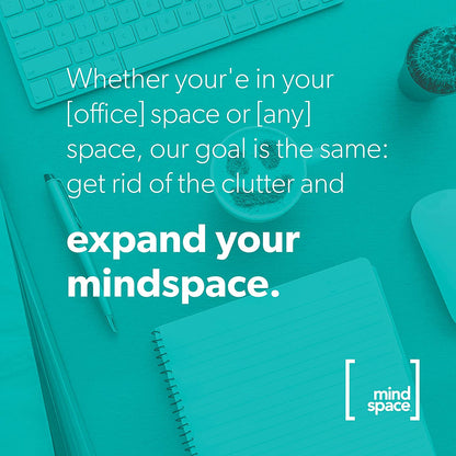 Mindspace Office Desk Organizers and Accessories with 6 Compartments + Drawer | The Mesh Collection, Black