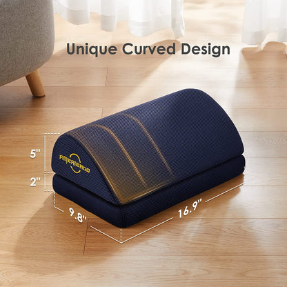 AMERIERGO Office Under Desk Foot Rest with 2 Adjustable Heights, Non-Slip Bottom, Foot Rest Cushion
