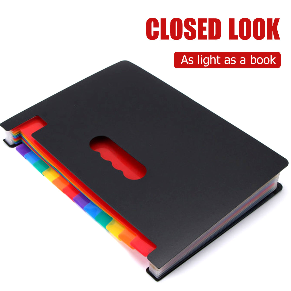 12 Pockets Expanding File Folder Portable Accordion Organizer for Document Paperwork Tax Bill or Receipt