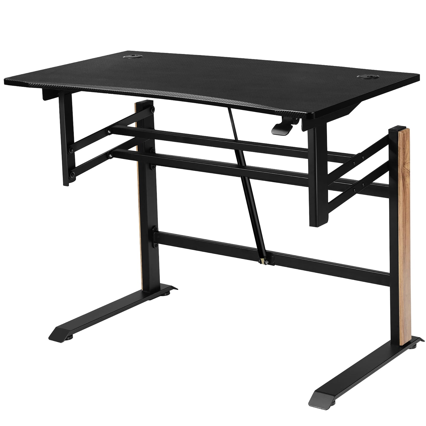 Costway Pneumatic Height Adjustable Standing Desk Sit to Stand Computer Desk Workstaion