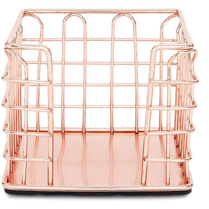 3-Pc Set Rose Gold Office Supplies Desk Organizer Sticky Note Pen Letter Holder