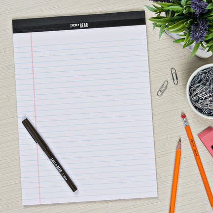 Pen + Gear Legal Pad, 8.5" x 11.75", 50 Sheets, Wide Ruled, White