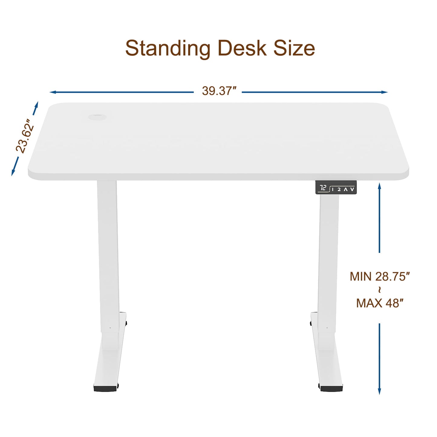 Furmax 40" x 24" Home Office Electric Height Adjustable Standing Desk