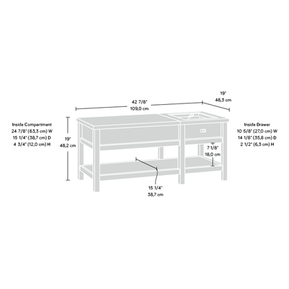 Sauder Cottage Road Lift-top Coffee Table, Mystic Oak Finish