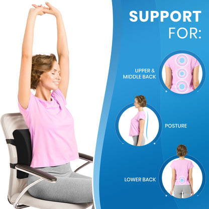 Everlasting Comfort Lumbar Support Pillow for Office Desk Chair