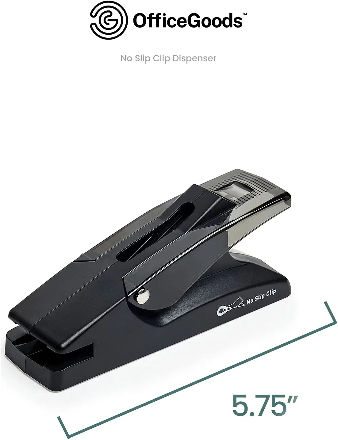 OfficeGoods No Slip Clip Dispenser Staple Free Paper Fastener with 40 Clips