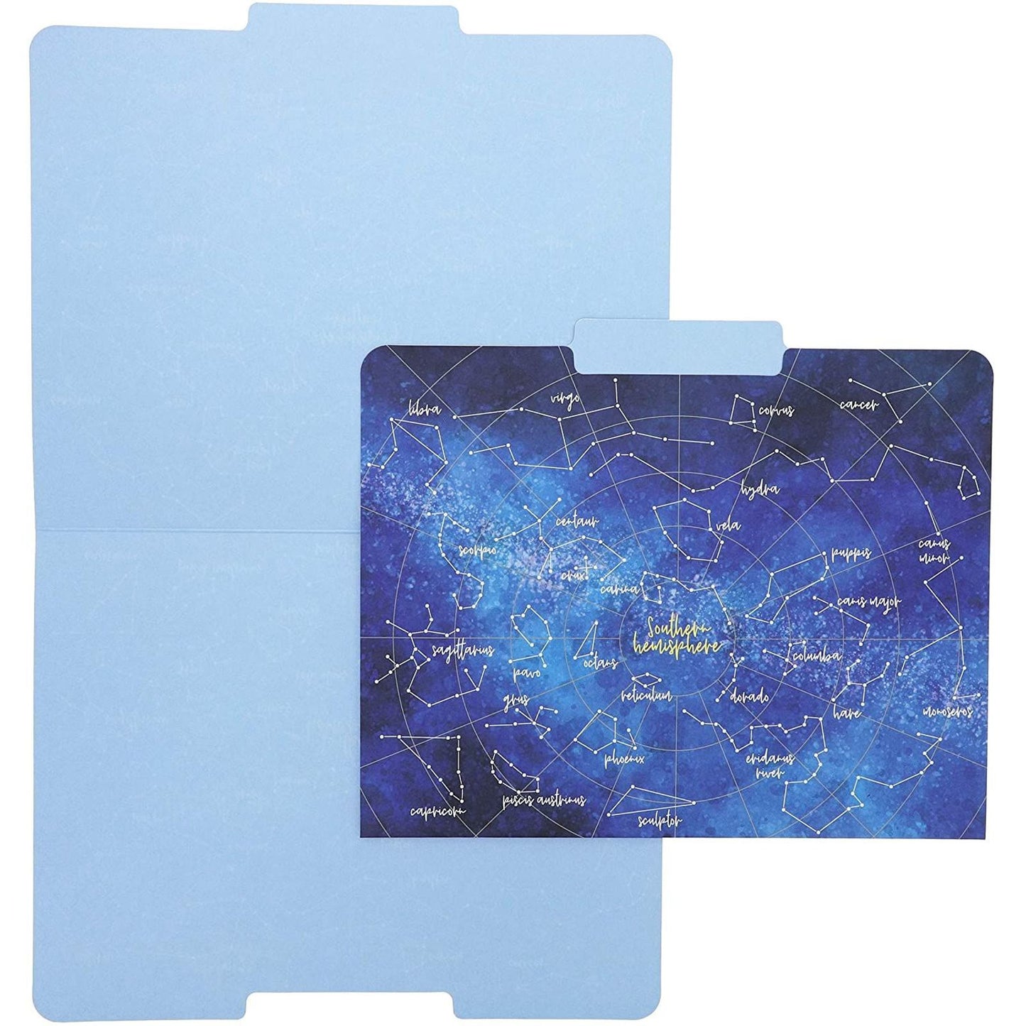 12-Pack Zodiac Constellation File Folders, Letter Size, 6 Designs