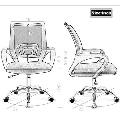 BestOffice Executive Chair with Lumbar Support & Swivel, 250 Ib. Capacity, Black