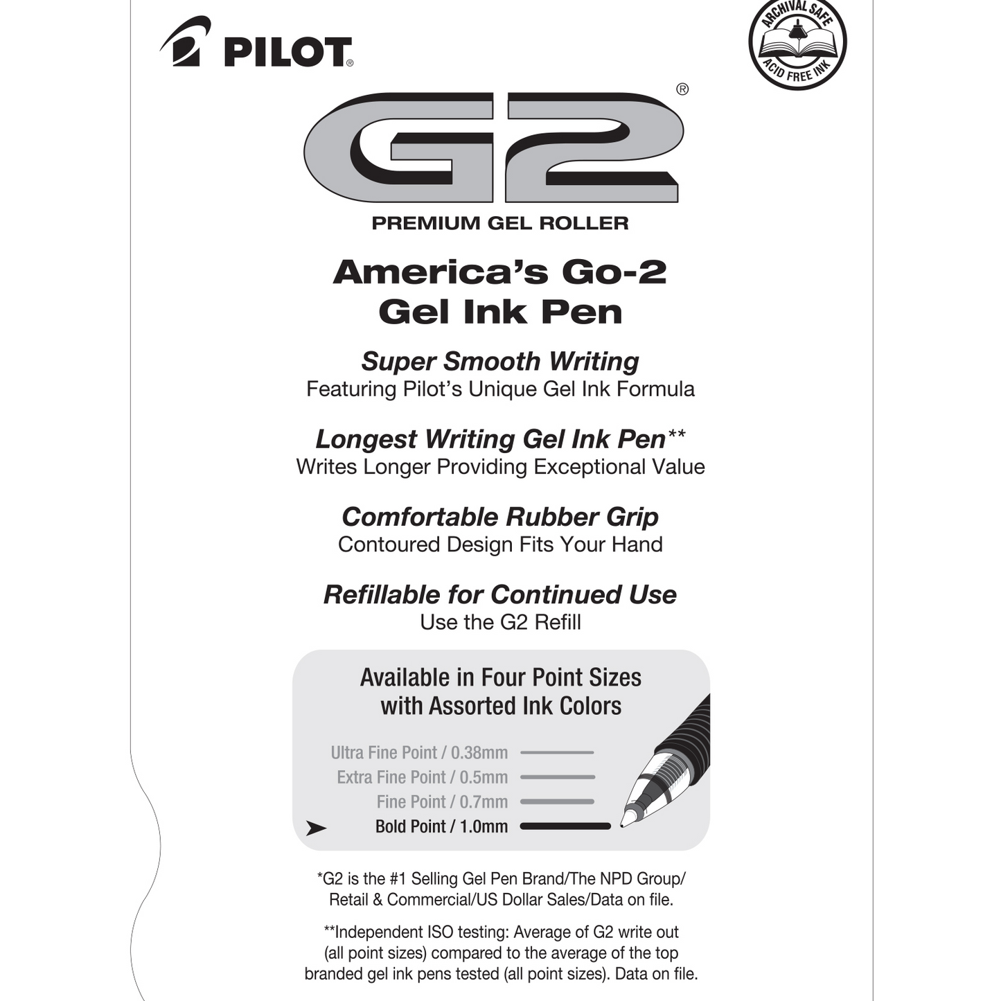 Pilot G2 Premium Retractable Gel Ink Rolling Ball Pen, Bold Point, Red Ink, 12 Count (31258)