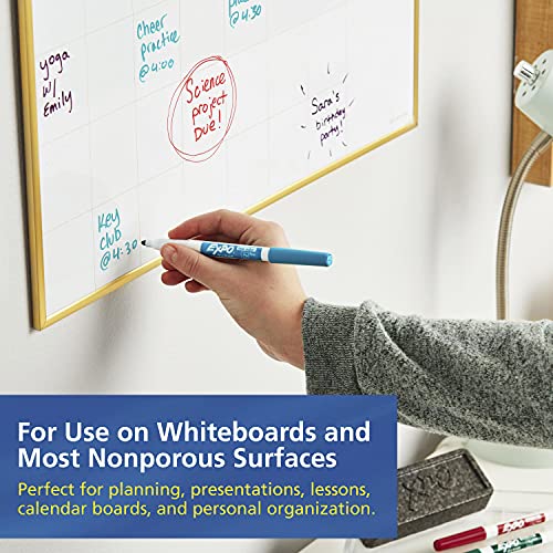 EXPO Low-Odor Dry-Erase Markers, Fine Point, Black, Pack of 36